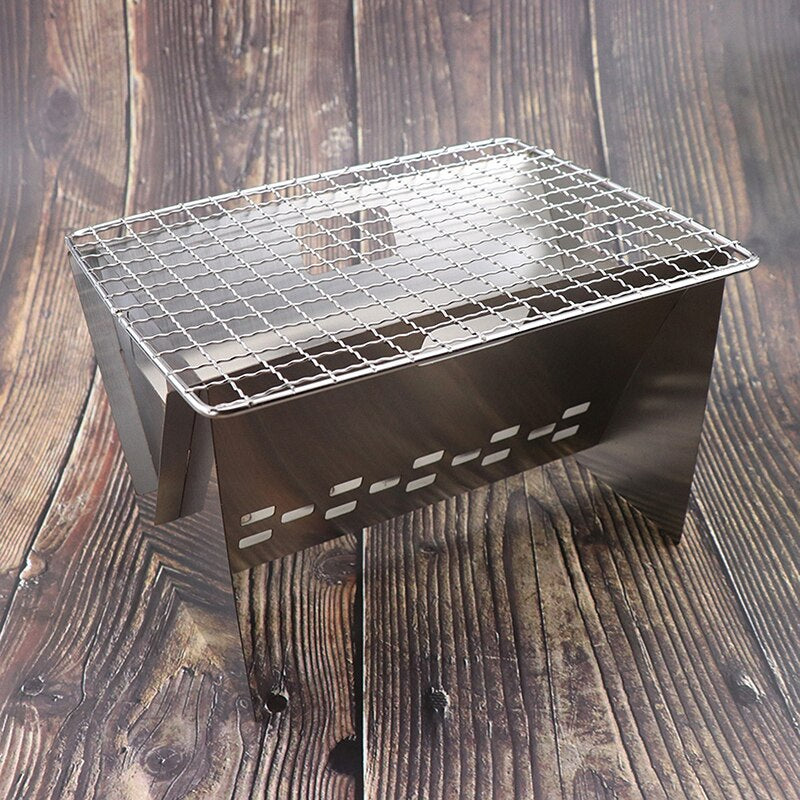 BowLift | Stainless Steel Portable Folding Camping Mini Grill