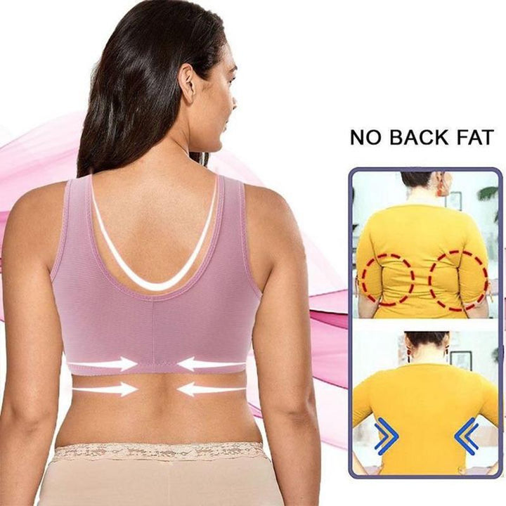 BowLift | Plus Size Front Closure Elastic Push Up Comfort Bra