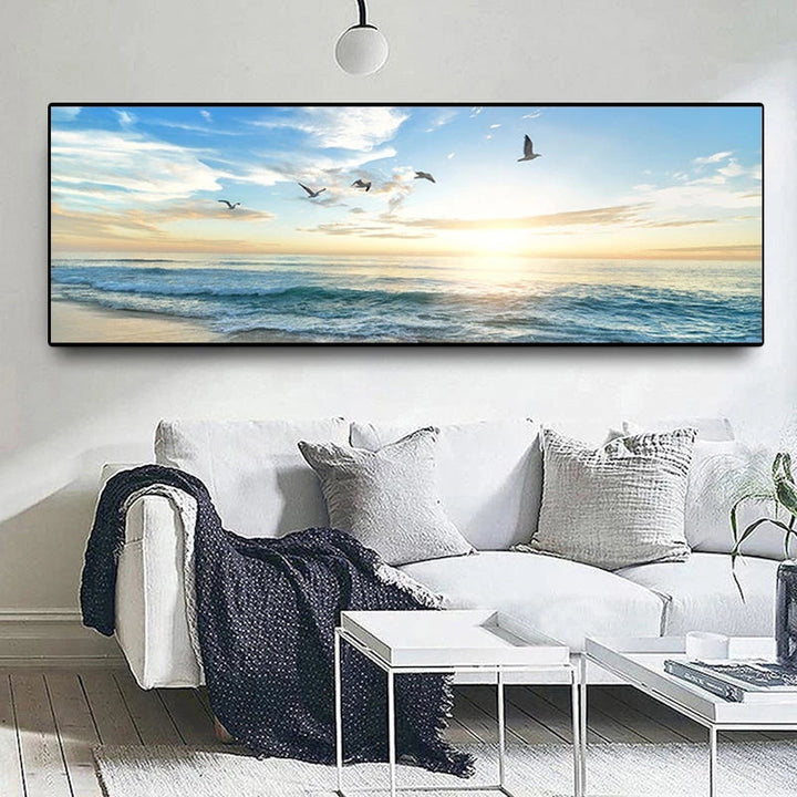 Seascape Canvas Painting Natural Sunrise | Bowlift