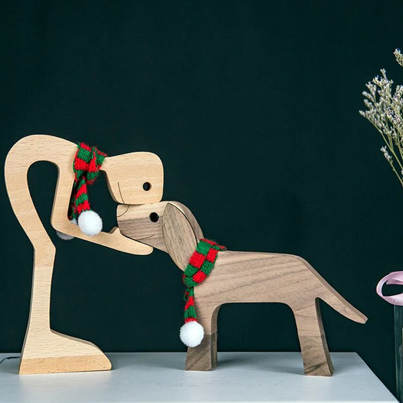 BowLift | Gift For Pet Lovers - Wood Sculpture Table Ornaments - The Love Between You And Your Fur-Friend