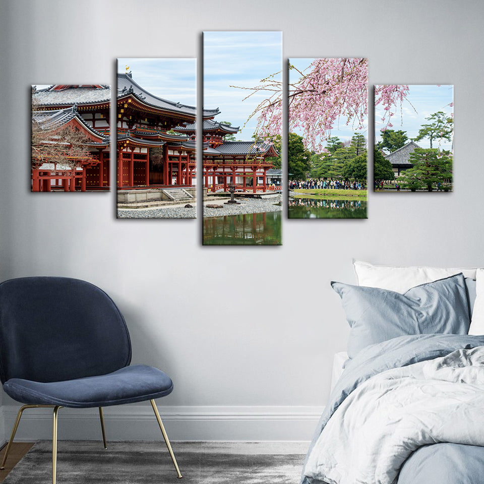Temple Park 5 Piece - Canvas Wall Art Painting | Bowlift