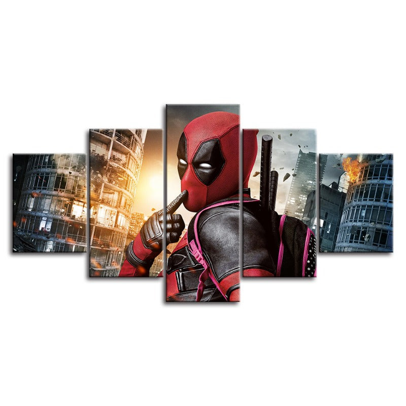 5 Piece Deadpool - Canvas Wall Art Painting | Bowlift