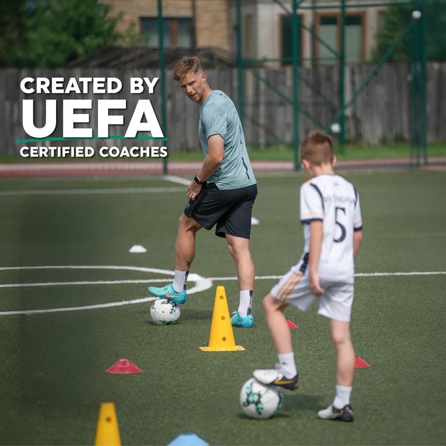 BowLift | Football Pro Training Mat | Anti-Slip, 2x2m Space & Video Program for Skill Enhancement and Home Training