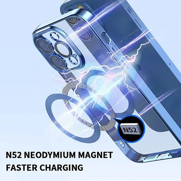 BowLift | Electroplating Wireless Magnetic Charging All-Inclusive Lens Case for iPhone