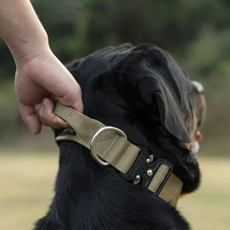 Tactical Dog Collar with Handle – GripMaster Bowlift