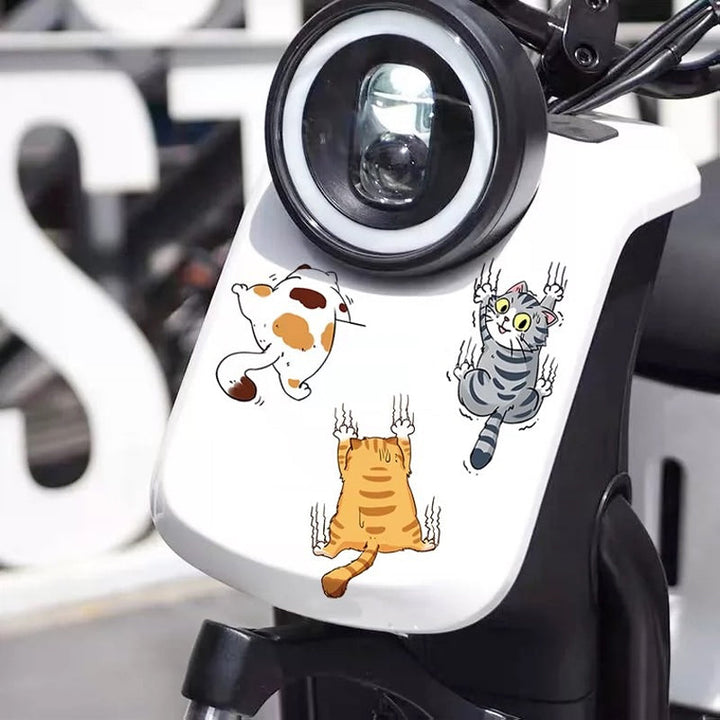 Cute cat comic stickers for cars | Bowlift