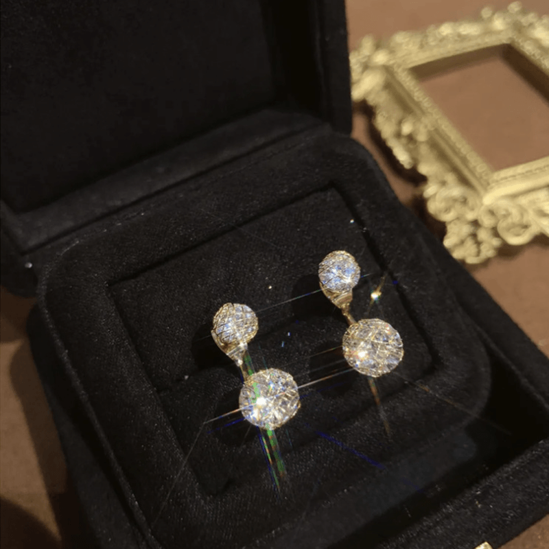 BowLift | Simple Hollow Diamond Ball Earrings