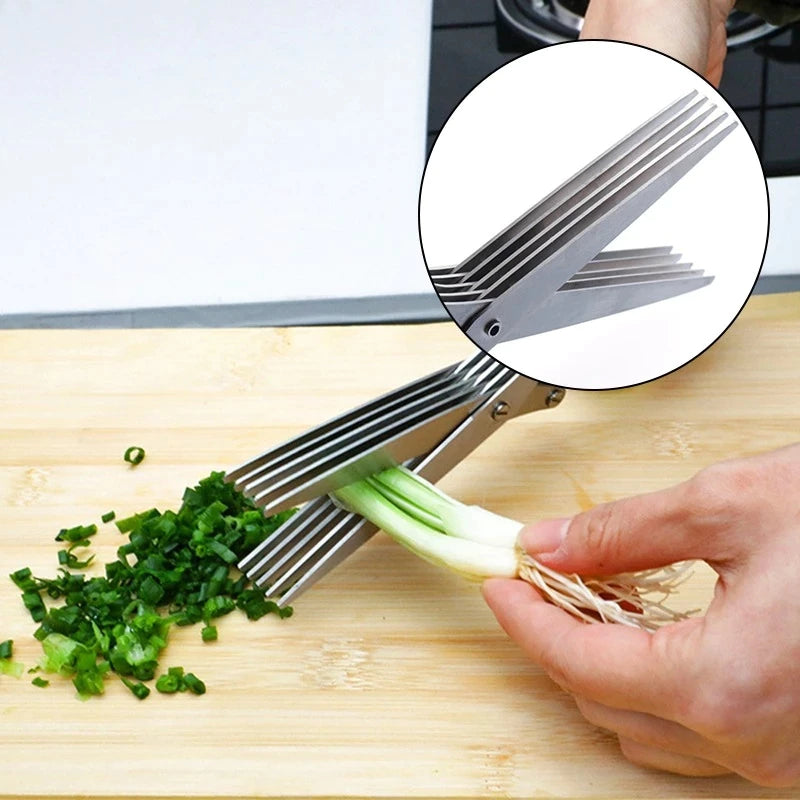 5 Layers Stainless Steel Multifunctional Kitchen Scissors | Bowlift