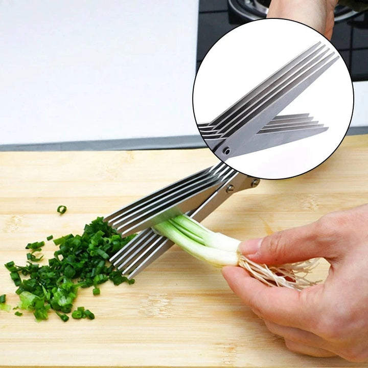 5 Layers Stainless Steel Multifunctional Kitchen Scissors | Bowlift