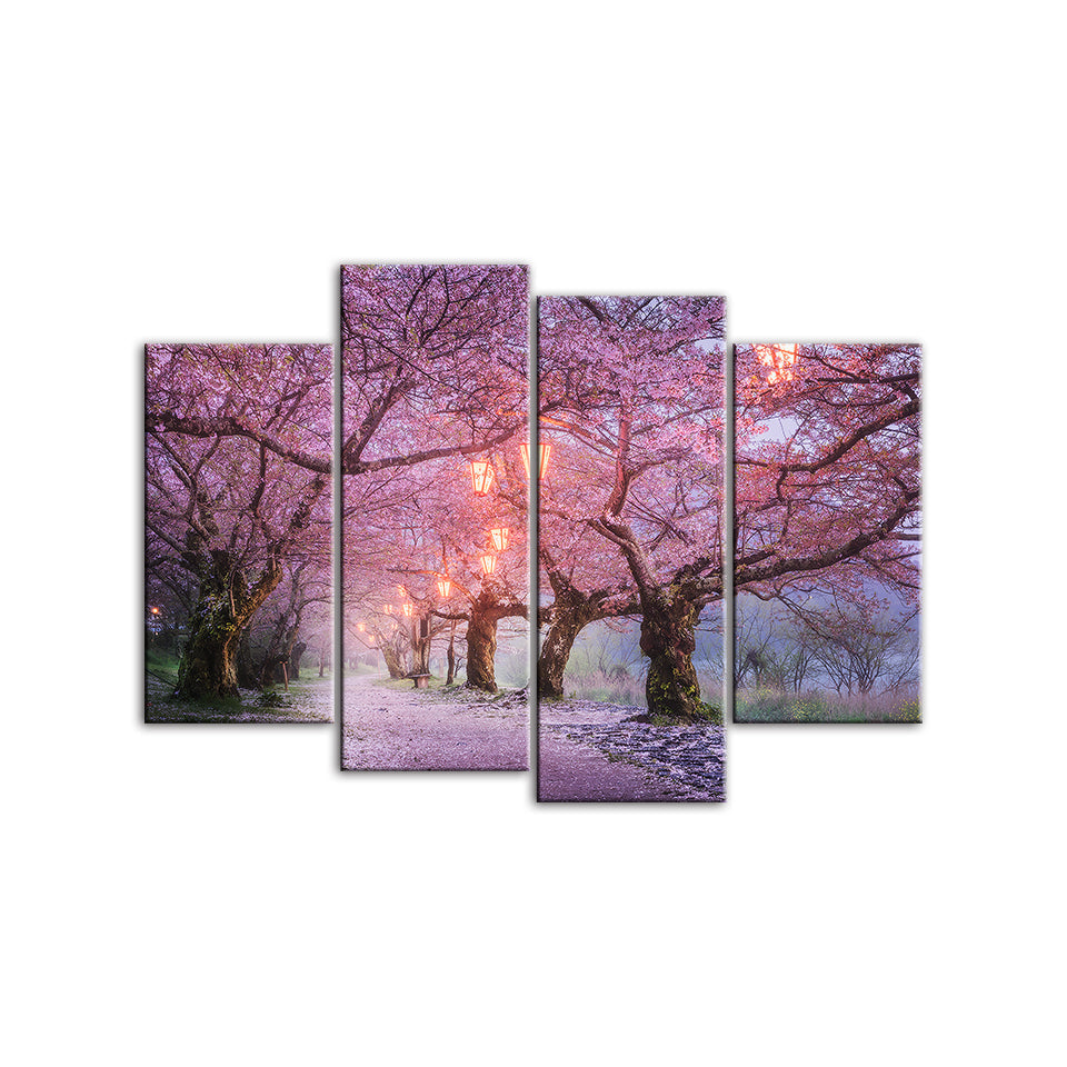 Big Pink Trees- Canvas Wall Art Painting | Bowlift