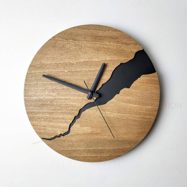 BowLift | Surrealistic Wall Clock - Artistic Time Indication in Black