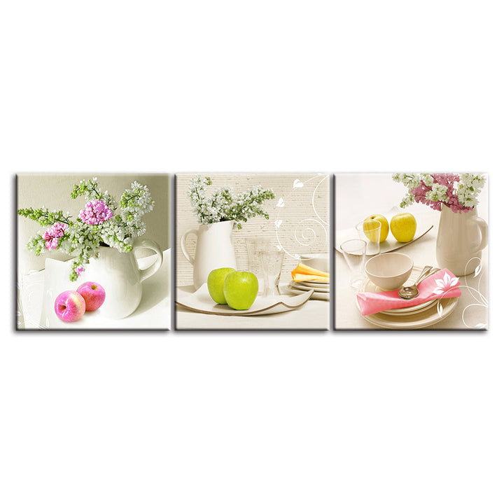 Fruit & Plates - Canvas Wall Art Painting | Bowlift