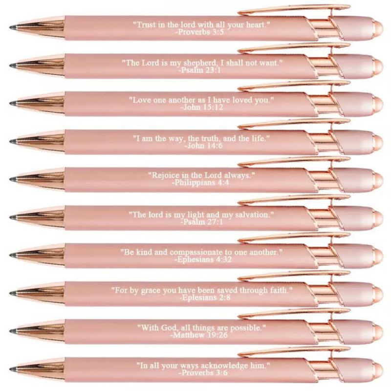 BowLift | ️Premium Comfort Bible Verse Pens – 10 pcs