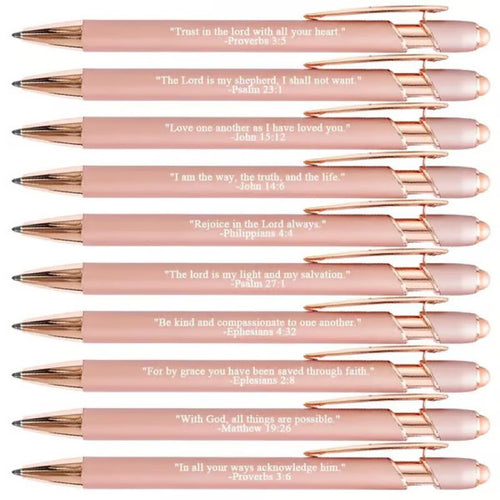 BowLift | ️Premium Comfort Bible Verse Pens – 10 pcs