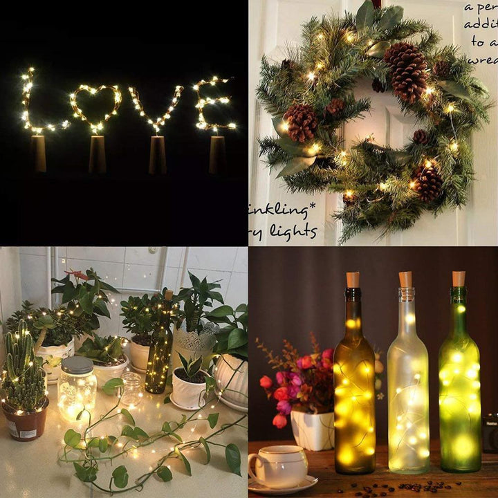 5 pieces LED bottle light night light made of cork gift decoration | Bowlift