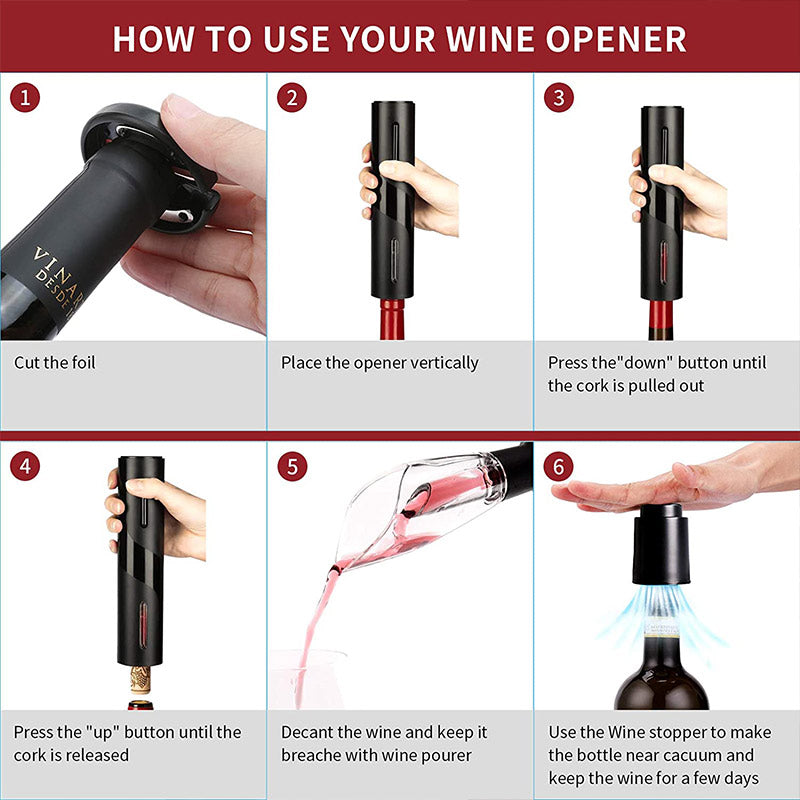 BowLift | Electric Wine Bottle Corkscrew set