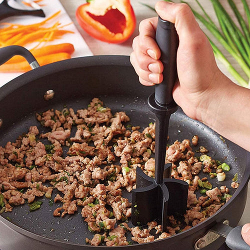 BowLift | Multifunctional heat-resistant meat masher