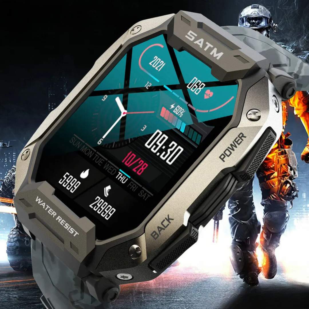TactiX ARMY Series Smartwatch With Military Design | Durable GPS - Fitness Tracker - for Outdoor Adventures - Military Personnel and Tactical Use Bowlift