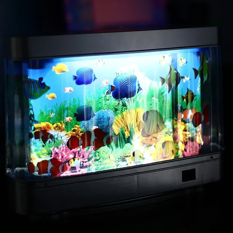 BowLift | Virtual Ocean Desk Fish Tank with LED Night Light