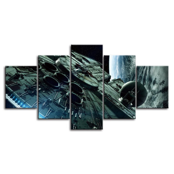 5 Piece Fascinating View Of The Galaxy - Canvas Wall Art Painting | Bowlift