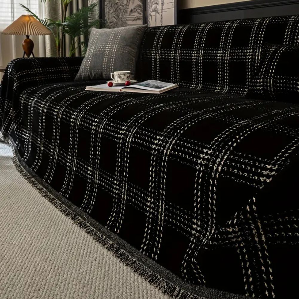 BowLift | Chesterfield Plaid Sofa Cover