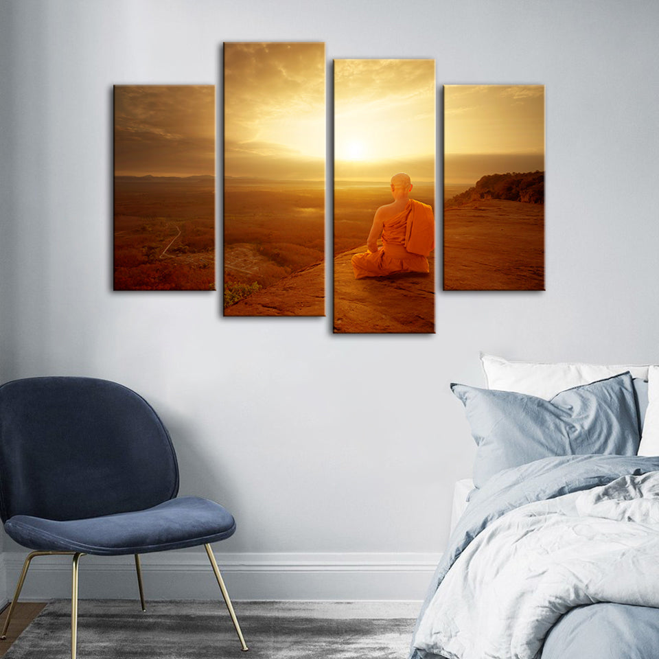 Warm Morning 4 Piece - Canvas Wall Art Painting | Bowlift