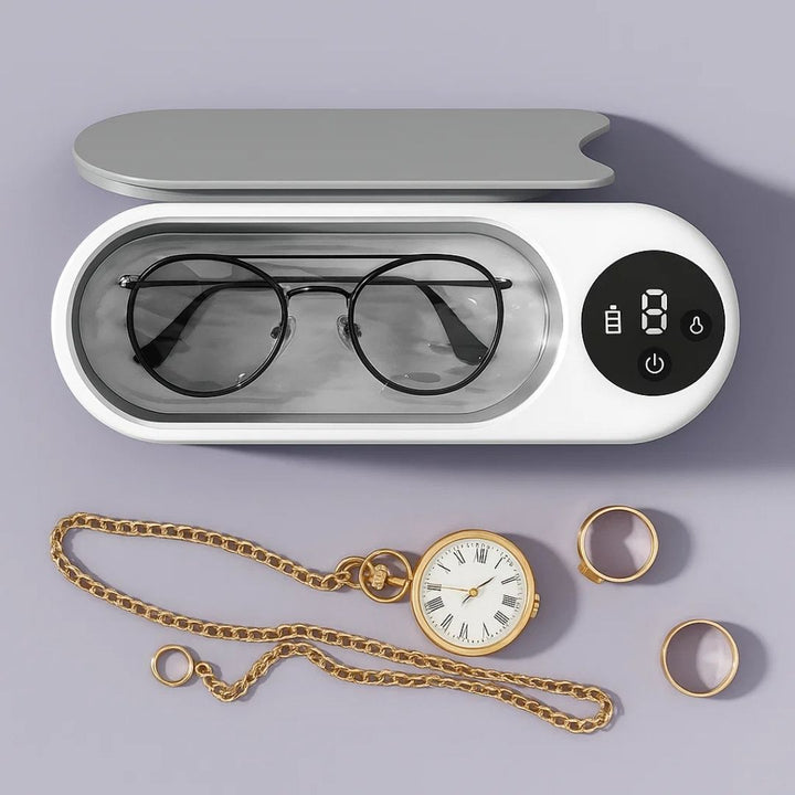 USB Rechargeable – 450 ML Tank – Deep Clean Removes Dirt Safely – For Glasses Jewellery Dentures at Home Bowlift