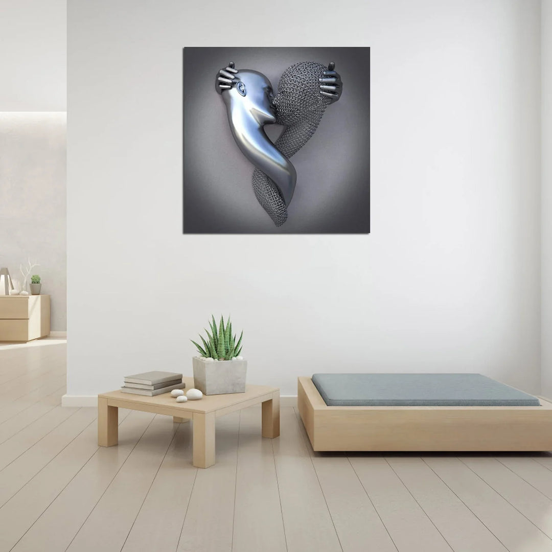 BowLift | Love Canvas with Elegant Metal Figure in Modern Design