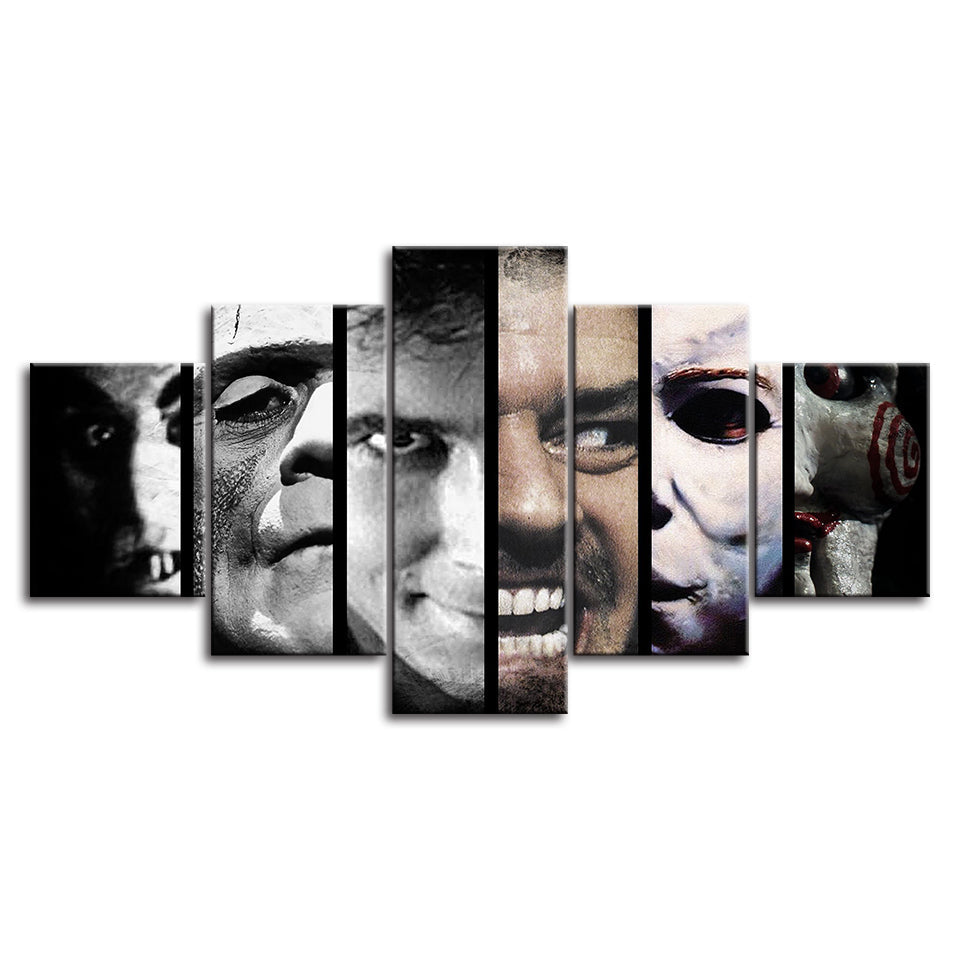 Horror Movies Characters - Canvas Wall Art Painting | Bowlift