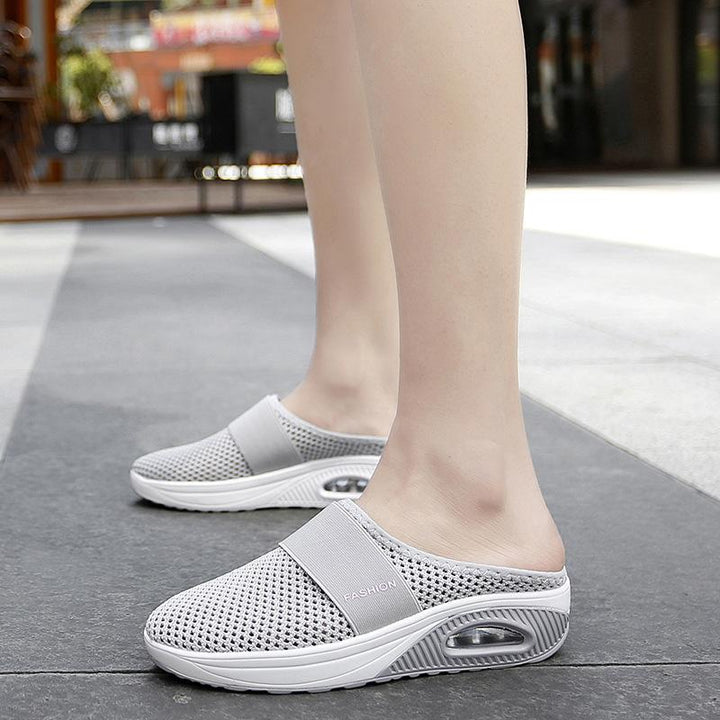 BowLift | Flat Slingback Sandals Made of Mesh