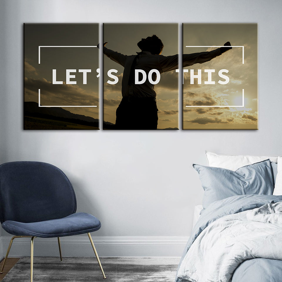 Let's Do This 3 Piece - Canvas Wall Art Painting | Bowlift