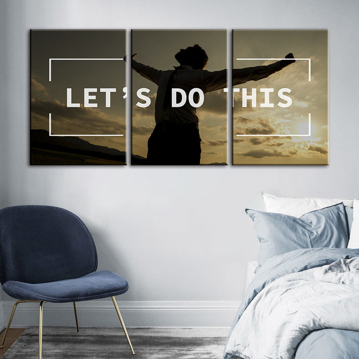 Let's Do This 3 Piece - Canvas Wall Art Painting | Bowlift