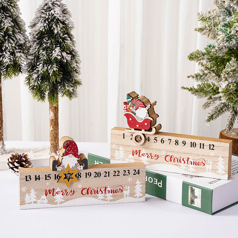 BowLift | Merry Christmas Wooden Mobile Santa Claus Calendar Ornament