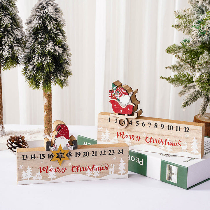 BowLift | Merry Christmas Wooden Mobile Santa Claus Calendar Ornament