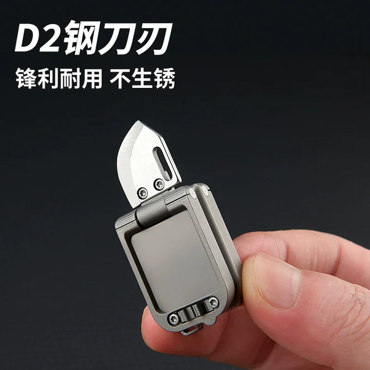 BowLift | Titanium Mini Folding Keychain: Outdoor, Self-Defense, Portable Express Opener