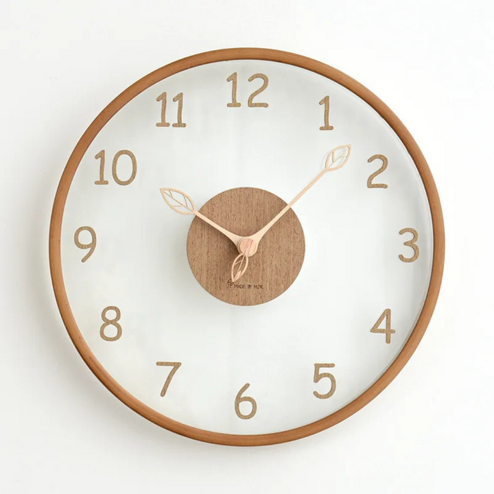 BowLift | Modern Wooden Clock with Glass Front Metron