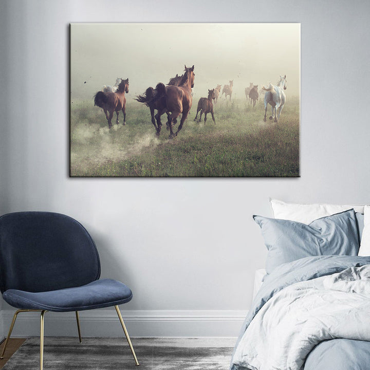 Running Horses - Canvas Wall Art Painting | Bowlift