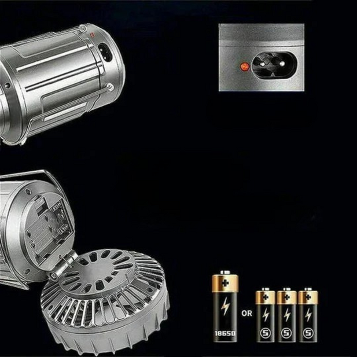 Foldable Light with Built-in Fan and USB Rechargeable Power Bowlift