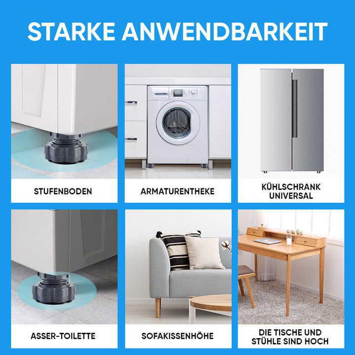 4 pieces height-adjustable washing machine stand | Bowlift