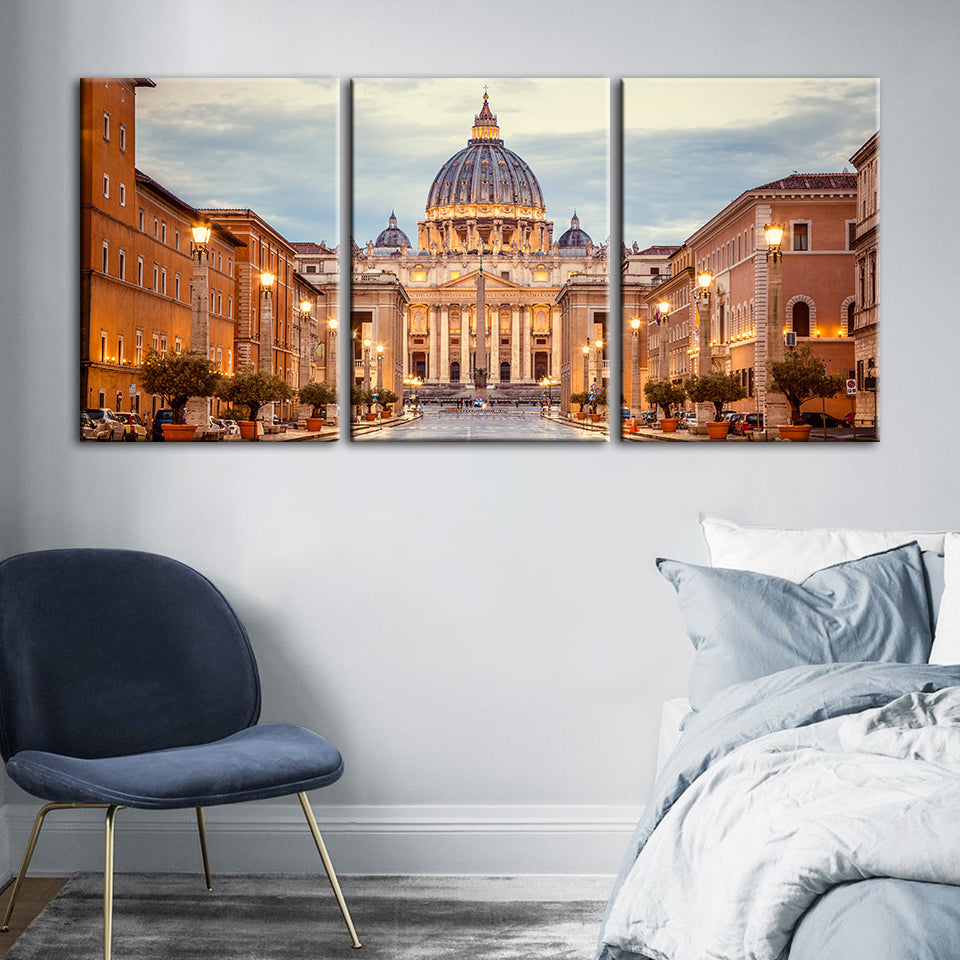 Fresh Palace 3 Piece - Canvas Wall Art Painting | Bowlift