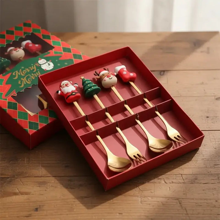 BowLift | Stainless Steel Christmas Utensil 4-Piece Sets