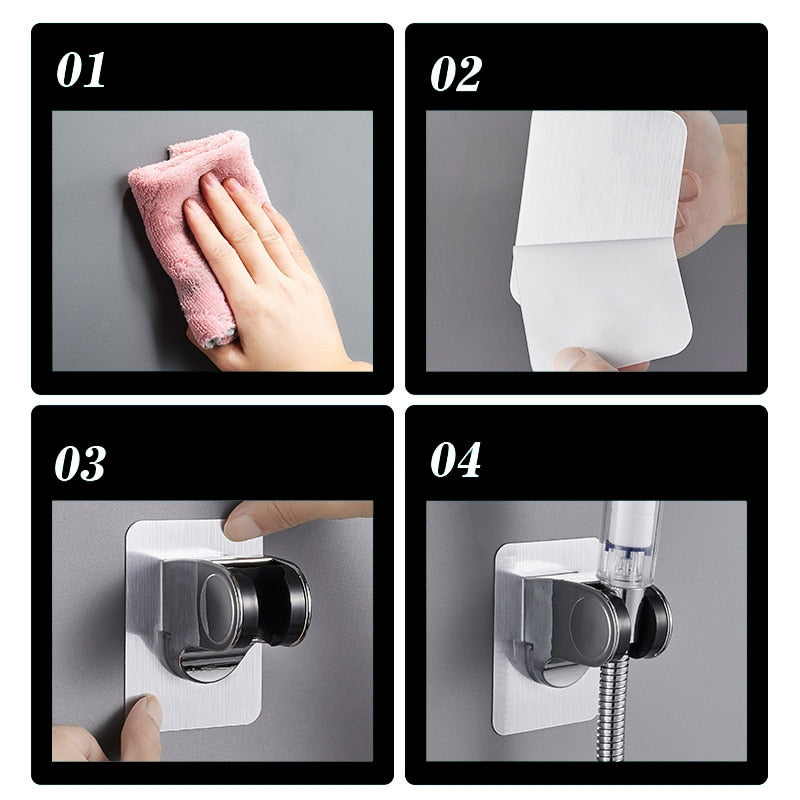 Self-adhesive shower head holder Bowlift