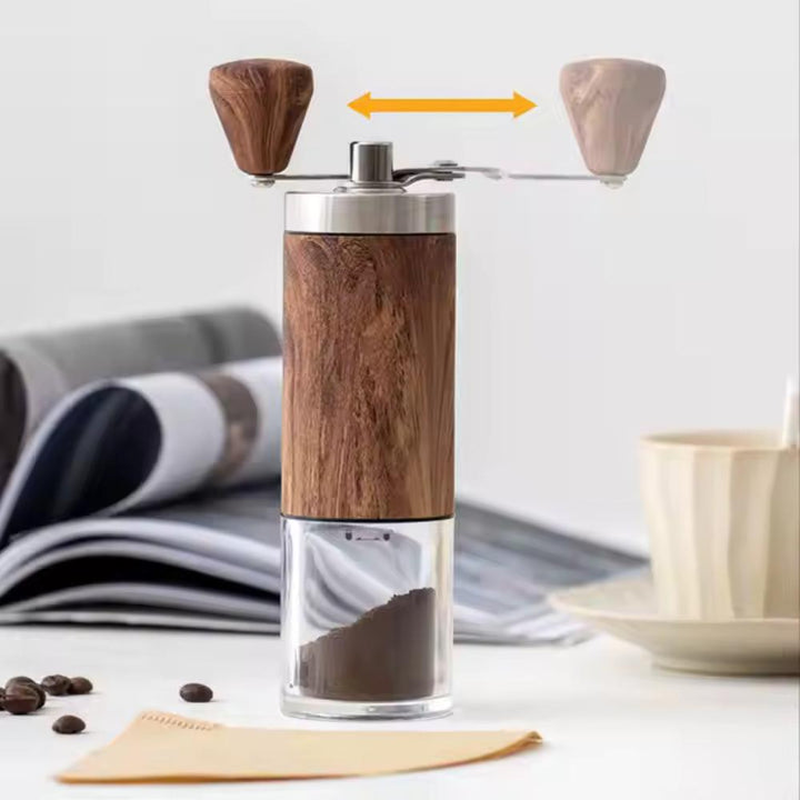 BowLift | Brewora | Handcrafted Wooden Coffee Grinder – Adjustable Manual Mill for Freshly Ground Coffee