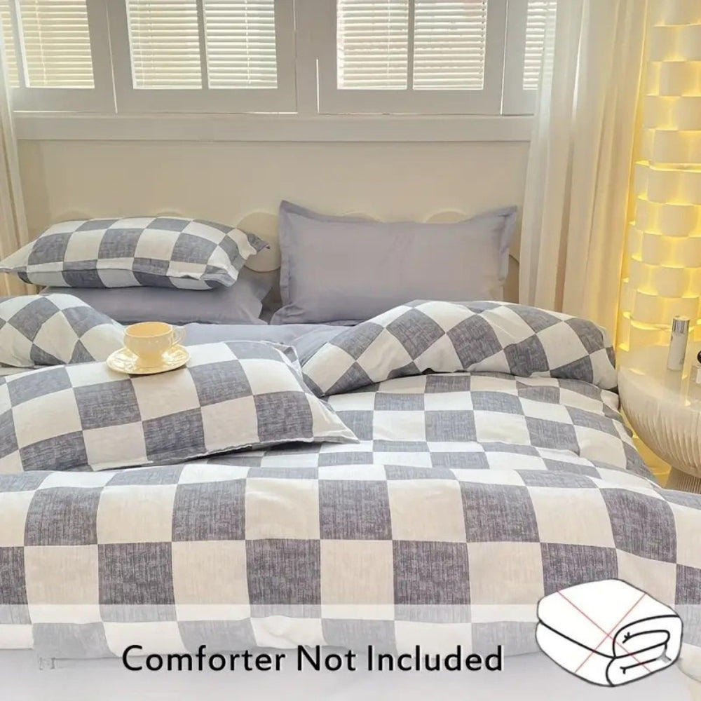 BowLift | Chateau Checkered Bedding Set | 3pcs Set