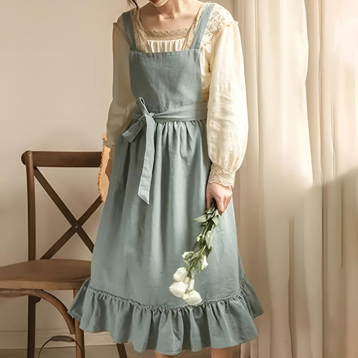 BowLift | Rustic Ruffle Linen Apron