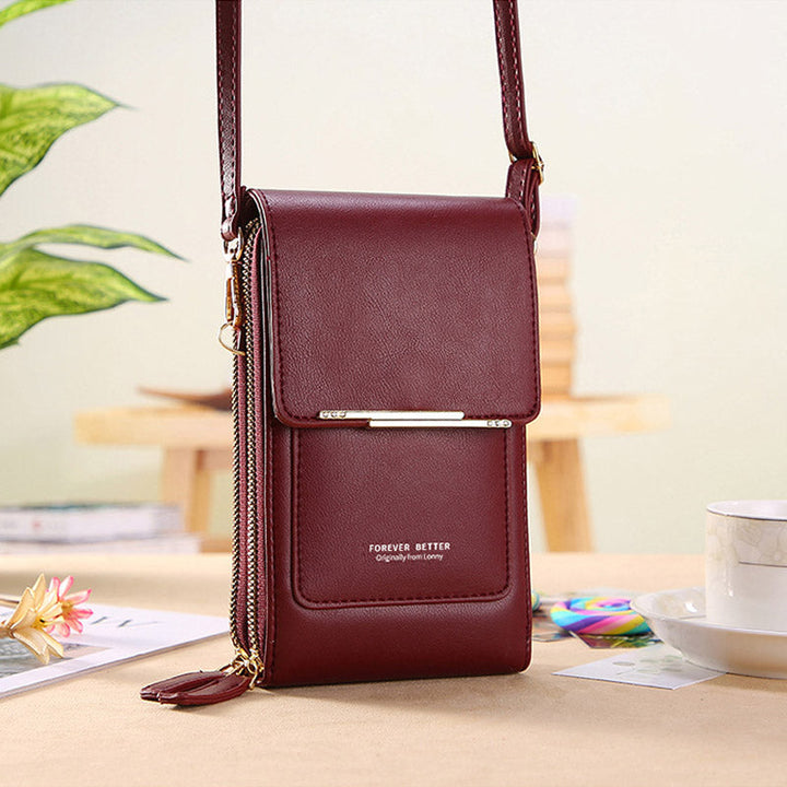 Anti-Theft Leather Bag with Touchscreen | Bowlift