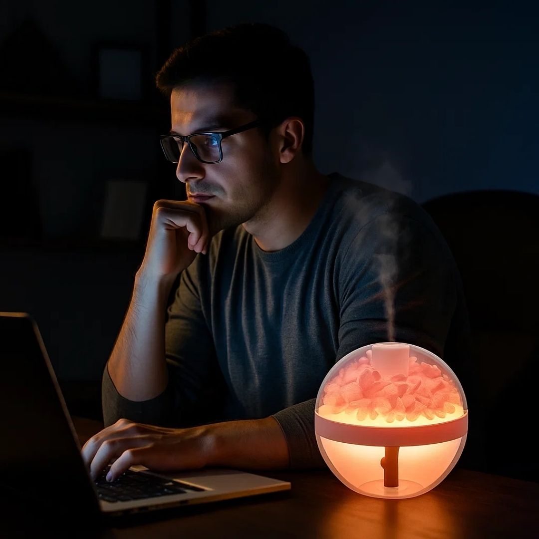 SereniGlow | Essential Oil Diffuser Humidifier – Ultrasonic Cool Mist – USB‑Rechargeable – LED Night Light for Bedroom & Nursery Bowlift
