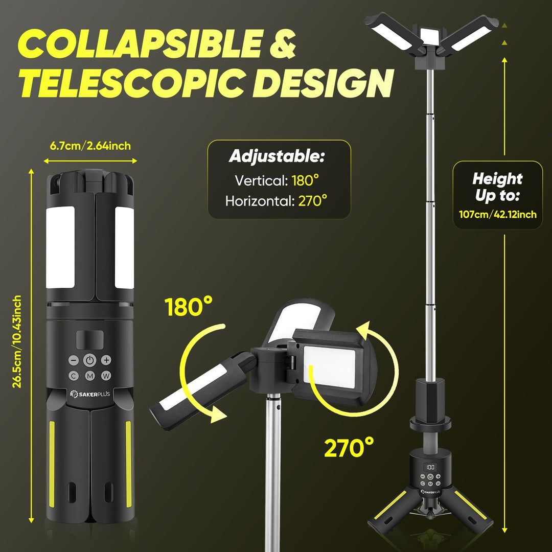 BowLift | SakerPlus Telescopic Camping Lights with Stand