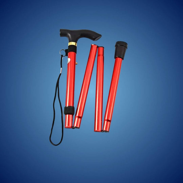 StrideAid Folding Telescopic Walking Stick | Adjustable Cane - Ergonomic Handle - Non-Slip Tip for Mobility Support Bowlift