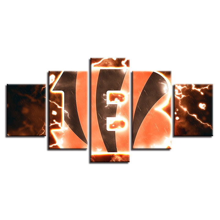 Cincinnati Bengals 5 Pieces-Canvas Wall Art Paintings | Bowlift